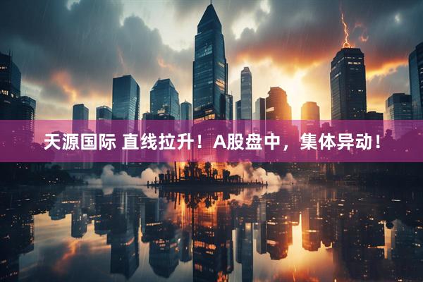 天源国际 直线拉升！A股盘中，集体异动！